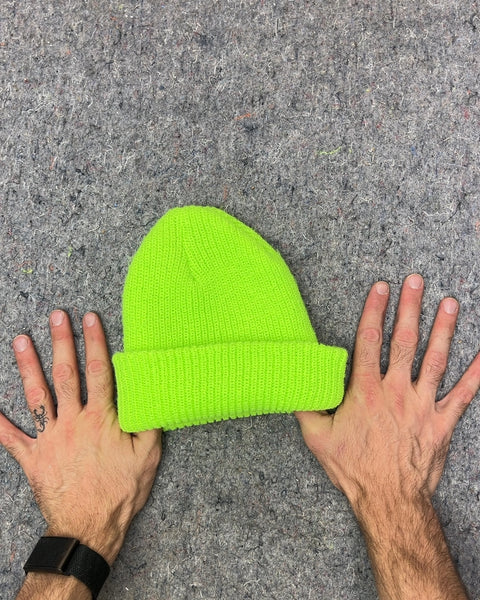 Neon Green Knit Beanie