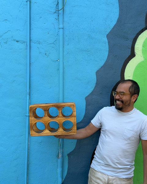 Wooden Six Bottle Wine Rack