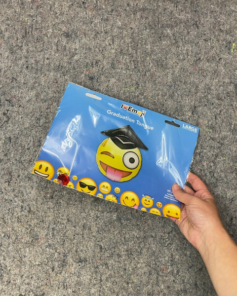 I Love Emoji Graduation Tongue Balloon