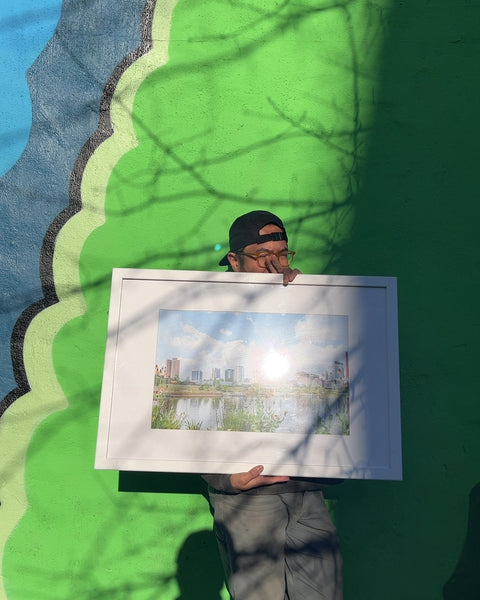Framed Cityscape Print, 32x22"