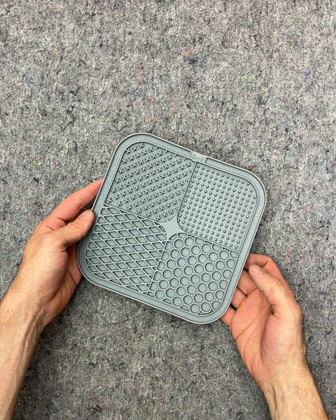 Gray Silicone Pet Slow Feeder Mat