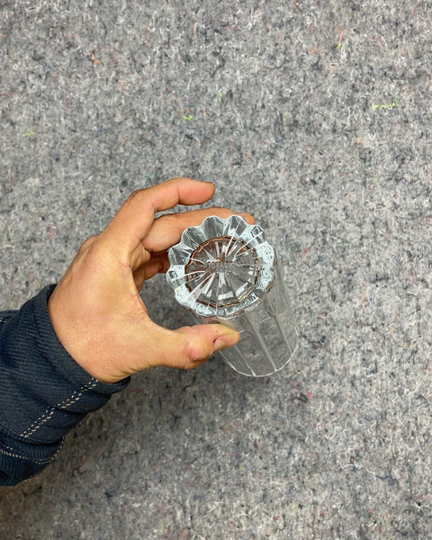 Very Sexy Tall Clear Ribbed Glass