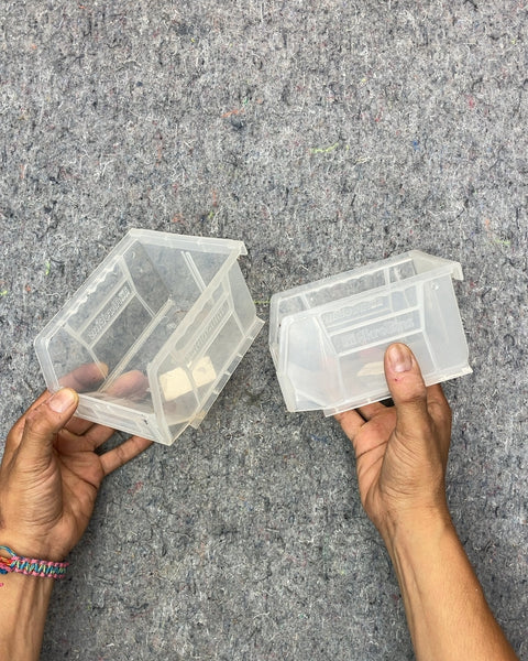 AkroBins Clear Plastic Storage Bins, 4x5x3"