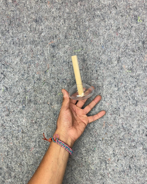 Lil' Anish Kapoor-esque Glass Candle Holder