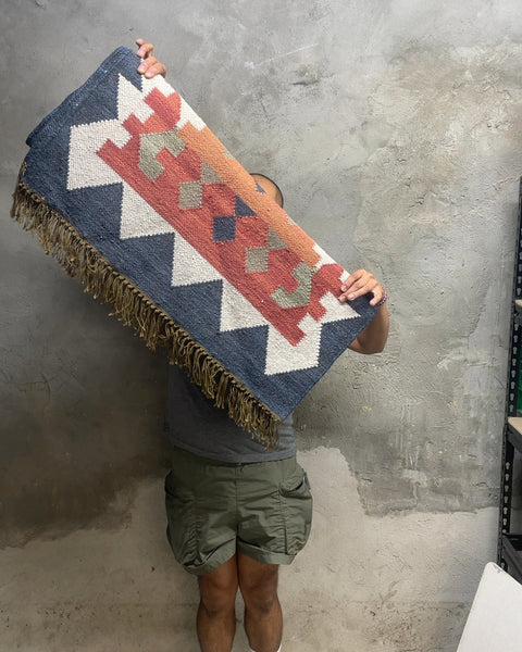 Geometric Turkish-style Runner, 30x56"