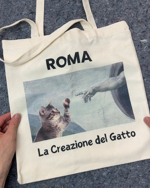 Roma La Creazione del Gatto Tote Bag