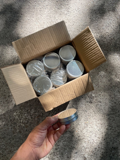 48 Silver Craft Tins Set