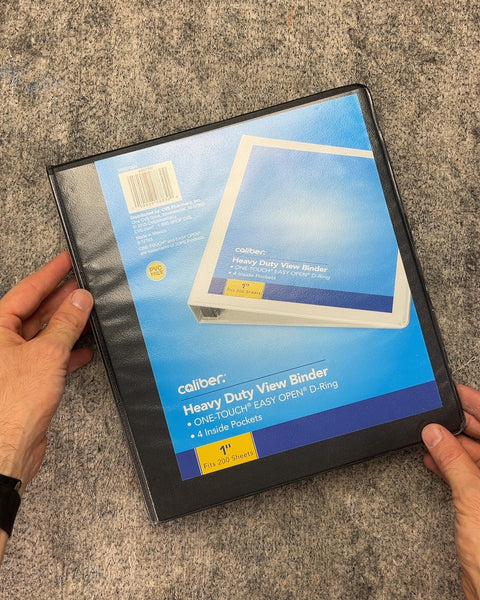 Caliber Heavy Duty View Binder Full Of Lined Paper Inside