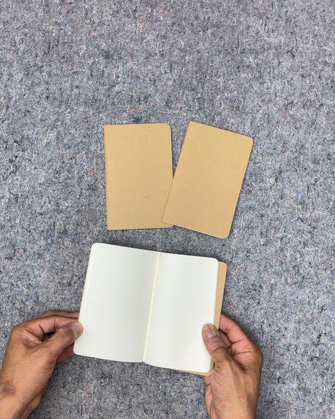 Plain Kraft Cover Notebooks, 3 Pack