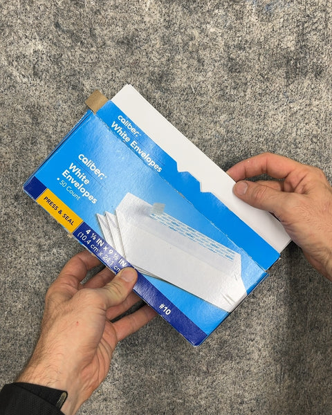 Bunch Of Caliber White Envelopes, 4 1/8 x 9 1/2