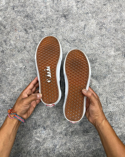 Vans Skate Slip-On Black and White Sneakers, Size US Men 7.5