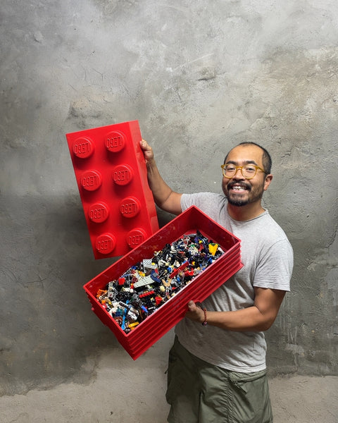 LEGO Red Storage Brick Full Of LEGOs