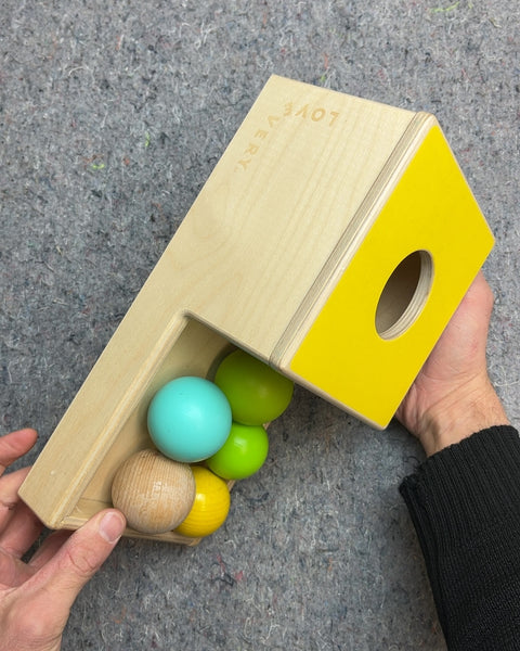 Lovevery Wooden Ball Drop Box with Balls