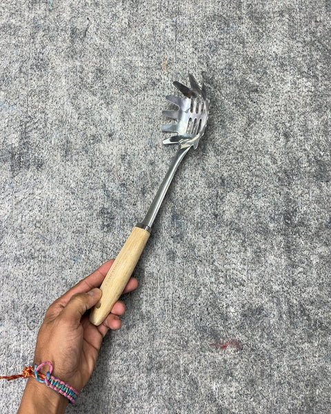 Stainless Steel Pasta Server with Wood Handle