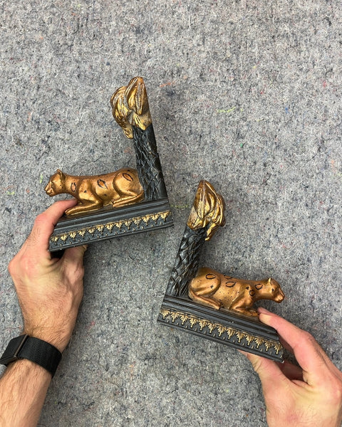 Decorative Leopard Bookends