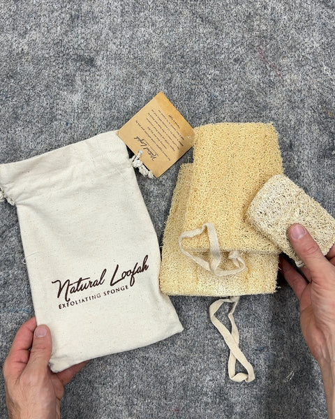 Natural Loofah Exfoliating Sponge Set