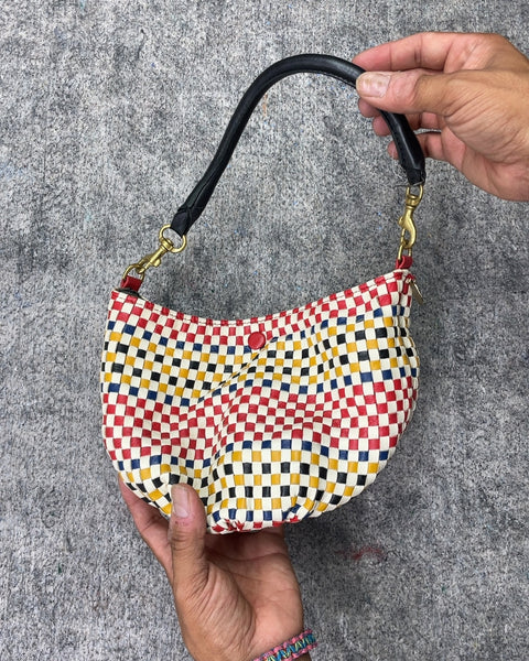 Clare V Leather Woven Purse