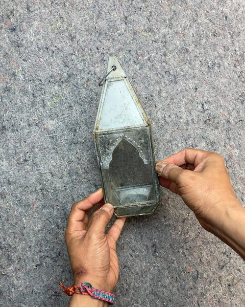 Metal And Glass Candle Lantern