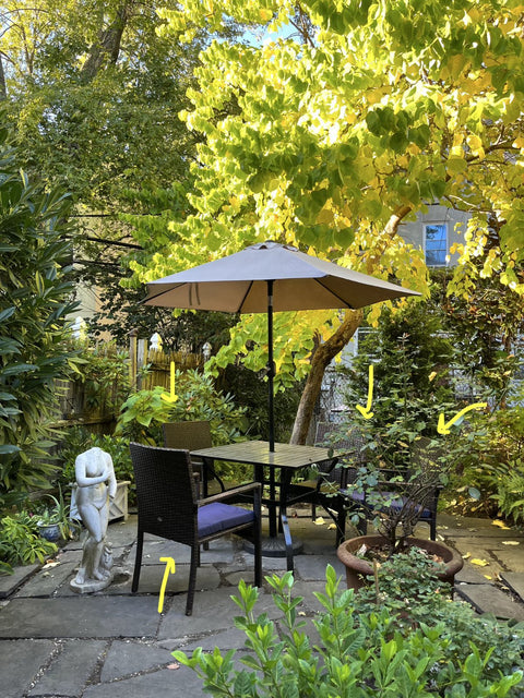 4 Phi Villa Garden Chairs With Cushions
