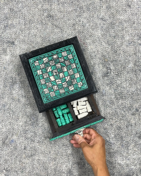 Aztec-style Chess Board & Pieces