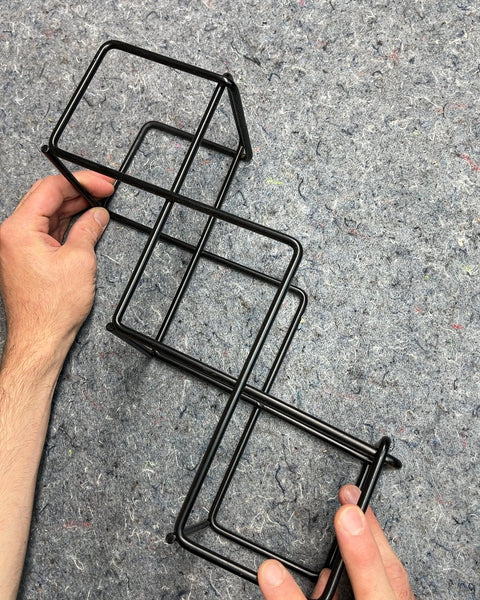 Black Metal Wine Rack, L16"
