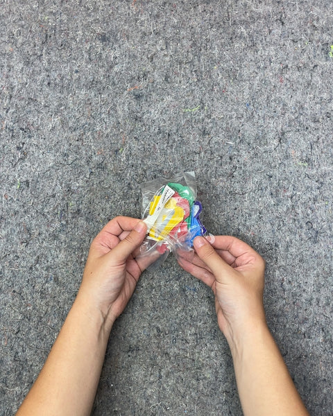 Bag of Colored Reflective 4s with Little Hooks On Top