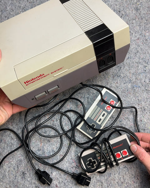 Nintendo Entertainment System with Two Controllers, Untested & Needs A Power Cable