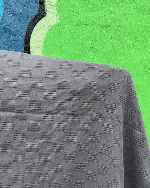 Gray Textured Throw Blanket Perfect For A Biiig Picnic, 80x80"