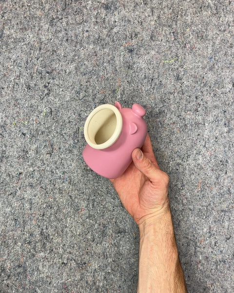 Pink Ceramic Salt Pig