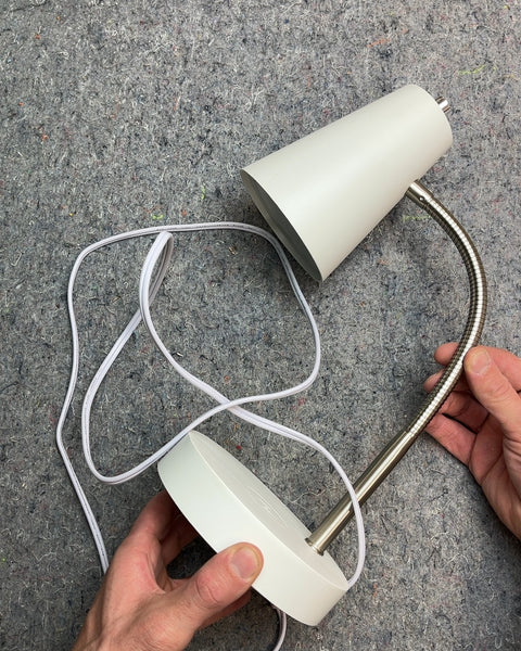White Desk Lamp with Flexible Neck and USB Port