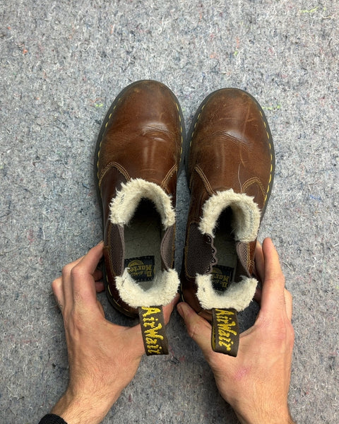 Dr. Martens 2976 Women's Faux Fur Lined Chelsea Boots, Size 8 US W or EU 39