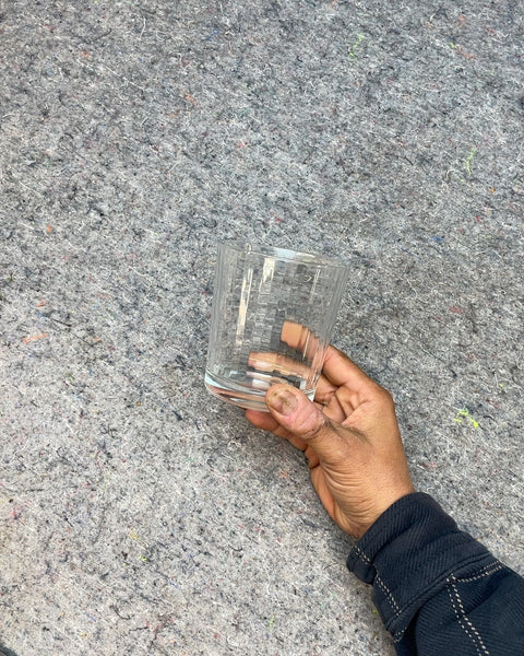 Ribbed Clear Glass Tumbler