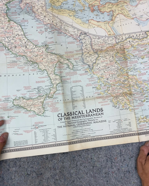 National Geographic Classical Lands of the Mediterranean Map