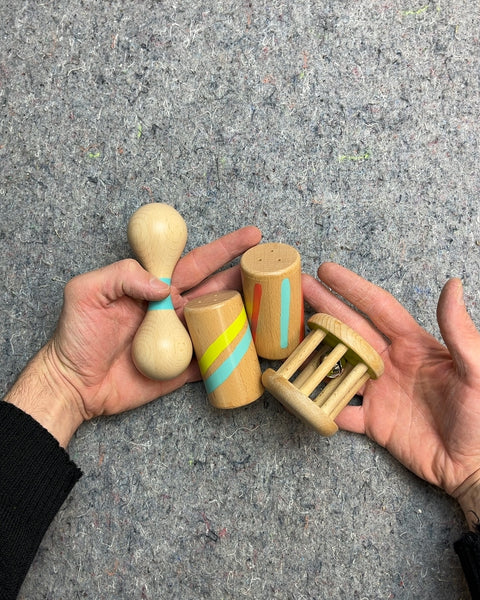 Lovevery Wooden Baby Rattle and Shakers Set