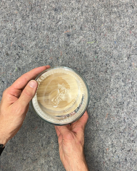 Big Glass Storage Jar with Wood Lid