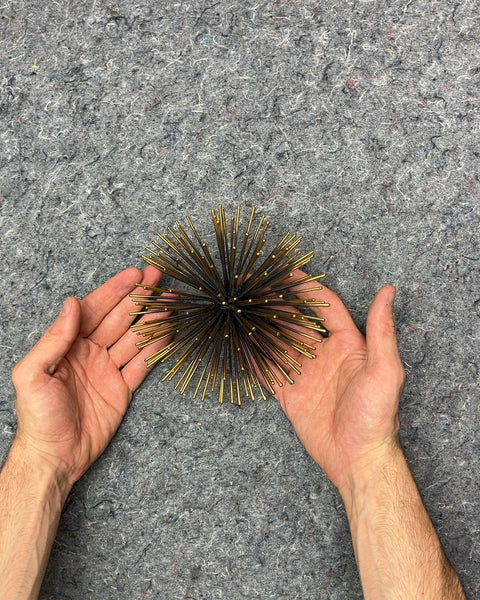 Black and Gold Spiky Decorative Sphere