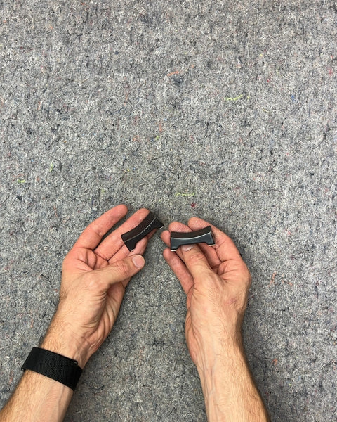 Two Black Ceramic Chopstick Rests