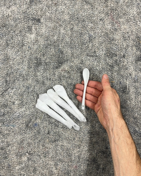 White Ceramic Spoons Set