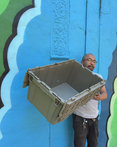 Plastic Storage Bin, L27xW17xD12"