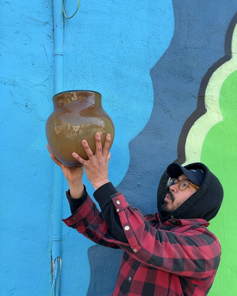 Super Pretty Likely Hand-blown Glass Globular, H11"