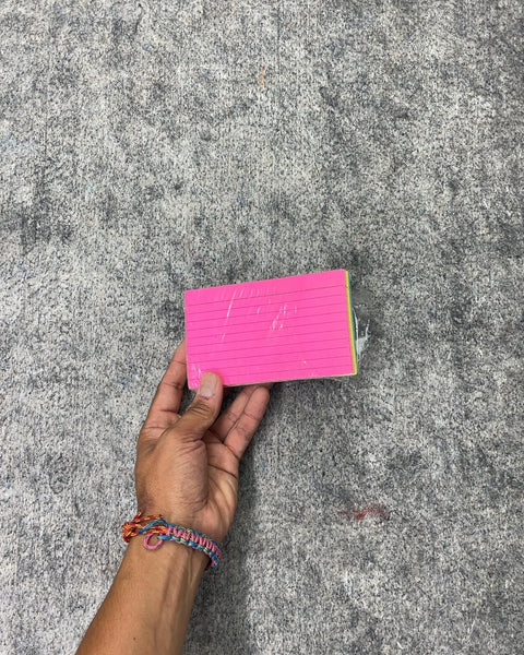 Pink Lined Index Cards