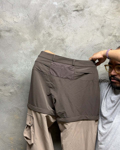 Outdoor Voices Brown and Tan Zip-Off Pants, Size M
