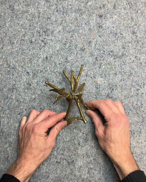 Brass Leaf Stand For Jewelry