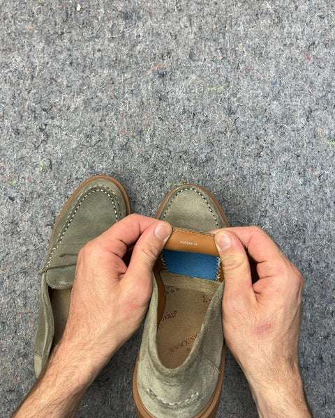 GEOX Green Suede Loafers, Size EU 38