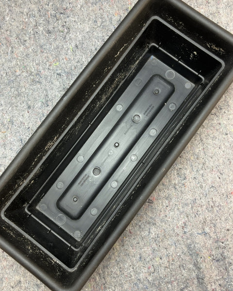 Black Plastic Planter Box, 18"