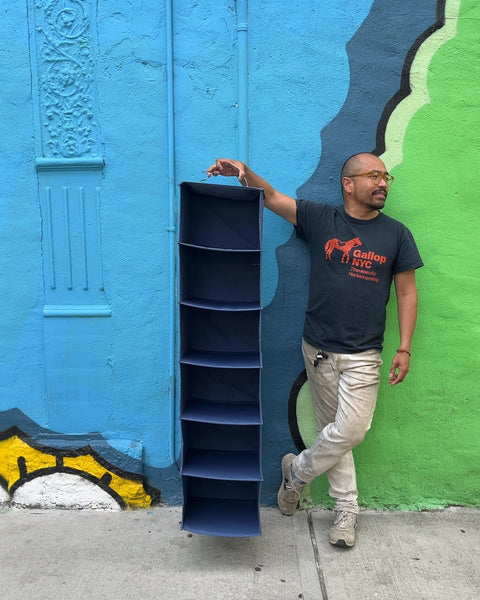 Blue Hanging Closet Organizer