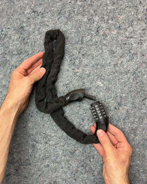 Black Bike Chain Lock with Combination (Code Is 10115)
