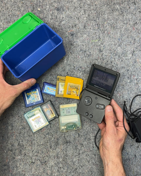 Nintendo Game Boy Advance SP with 7 Pokemon Games