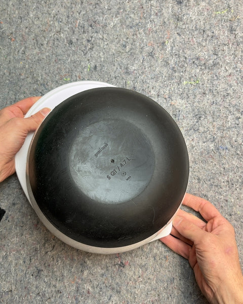 Good Cook White and Black Mixing Bowl, 5 Quart