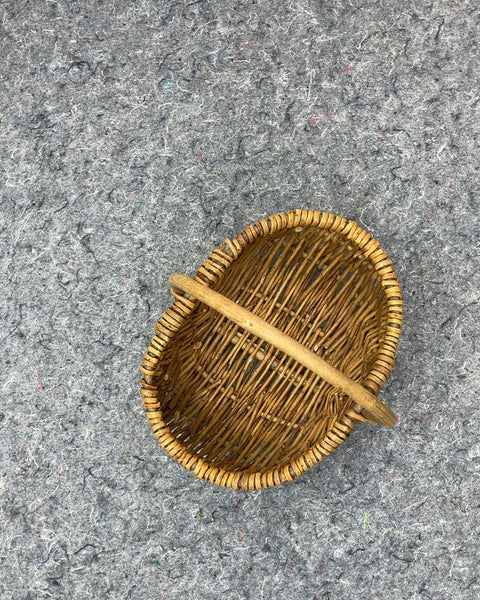 Small Woven Wicker Basket with Handle